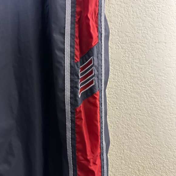 Adidas Track Pant Men 2XL Grey Red Zip Sleeve Retro Jogging Gymwear Baggy Street - Picture 9 of 16